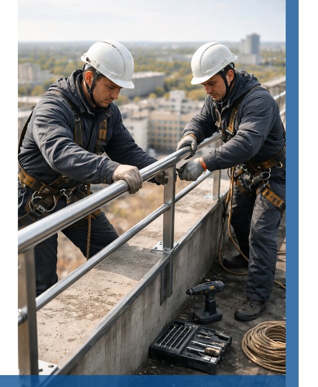 Монтаж перил на высоте в Ишиме от 2598 р. | ВЫСОТНИК-Шм