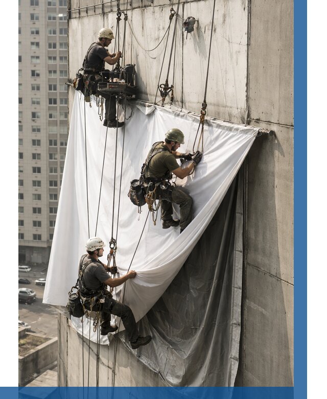 Замена баннерного полотна в Ишиме от 6755 р. | ВЫСОТНИК-Шм—заказать
