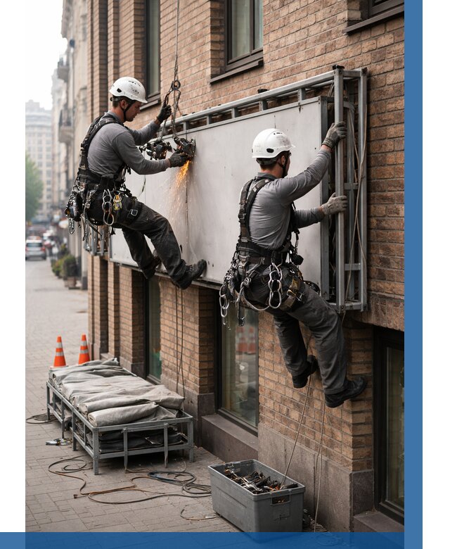 Демонтаж рекламной вывески в Ишиме от 6755 р. | ВЫСОТНИК-Шм