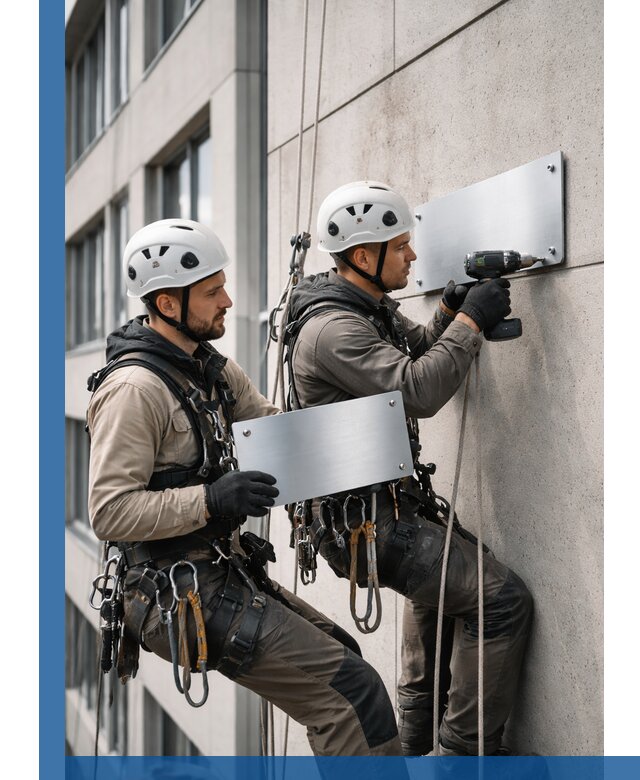 Монтаж табличек и указателей в Ишиме для зданий и сооружений