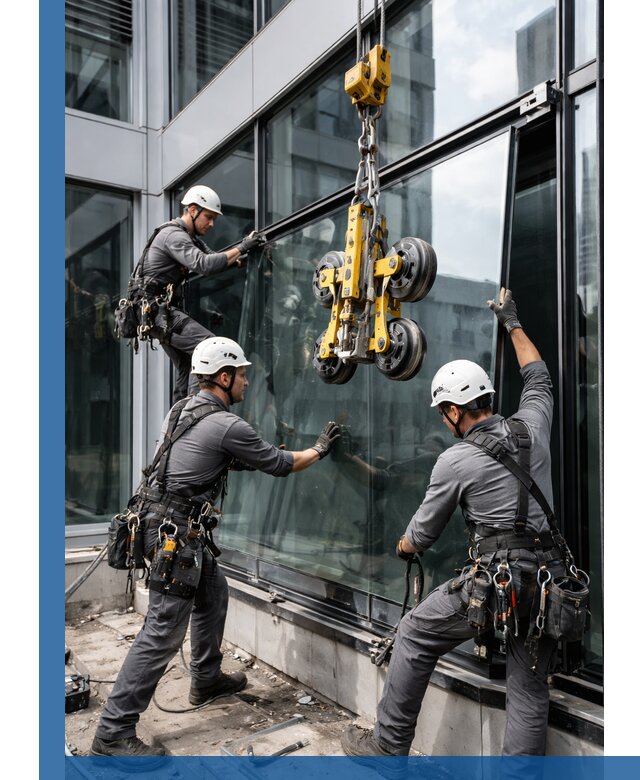 Структурное остекление фасадов в Ишиме монтаж и обслуживание