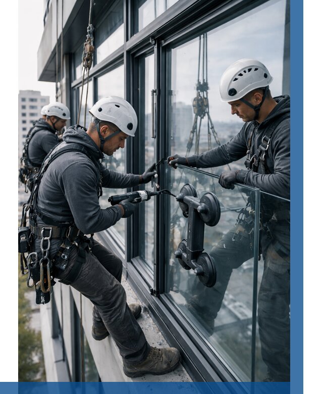 Витражное остекление зданий в Ишиме от 3638 р. | ВЫСОТНИК-Шм