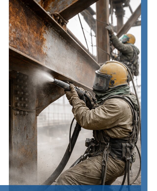 Пескоструйная очистка металлоконструкций в Ишиме по 624 р. ВЫСОТНИК-Шм