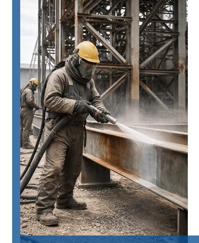 Пескоструйная очистка металлоконструкций в Ишиме промышленная