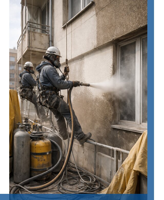 Пескоструйная очистка фасада в Ишиме от 676 р. | ВЫСОТНИК-Шм