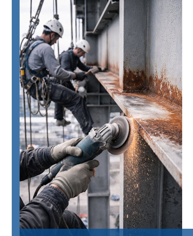 Зачистка металла от ржавчины и подготовка поверхностей в Ишиме