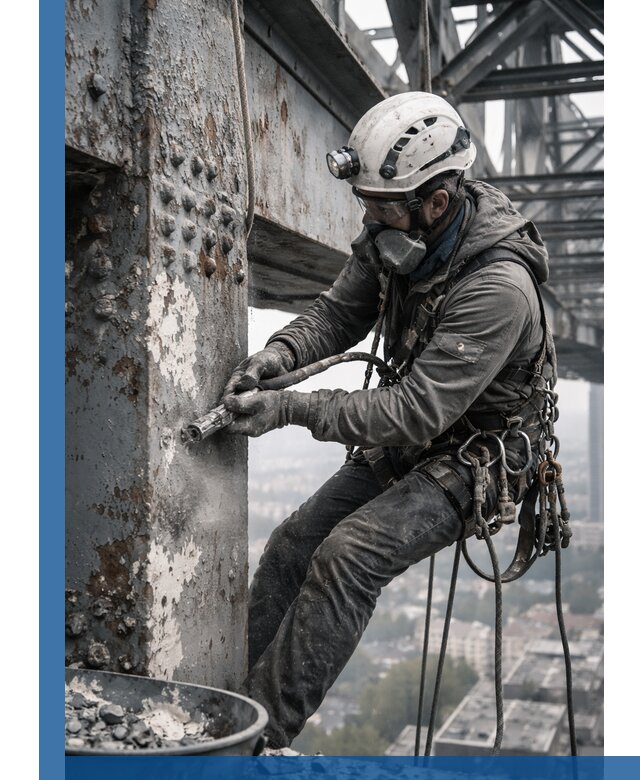 Удаление старой краски с металлических конструкций в Ишиме