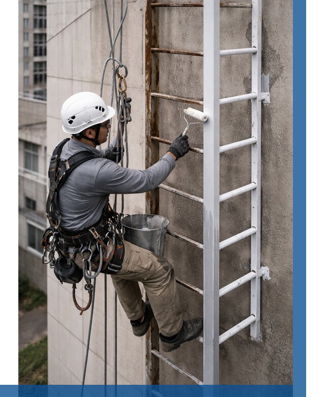 Покраска пожарных лестниц в Ишиме от 4677 р. | ВЫСОТНИК-Шм