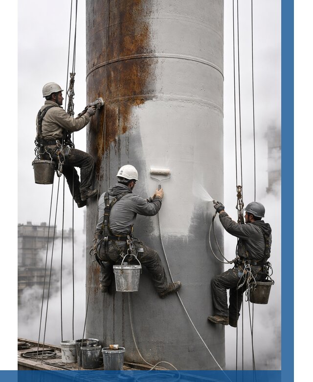 Покраска дымовых труб в Ишиме от 8834 р. | ВЫСОТНИК-Шм