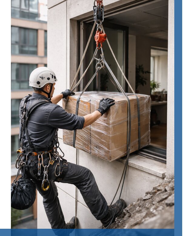 Подъем груза через окно в Ишиме от 4677 р. | ВЫСОТНИК-Шм