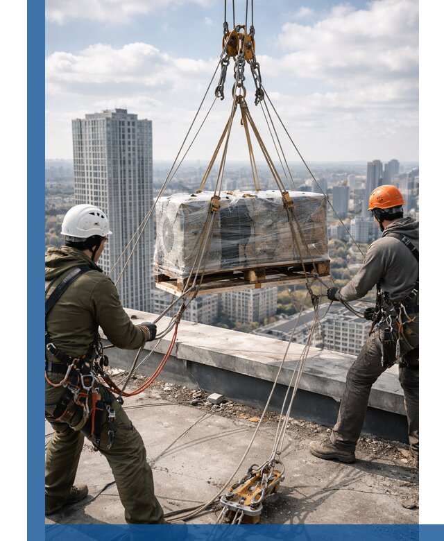 Подъем и монтаж крупногабаритных грузов на крышу в Ишиме