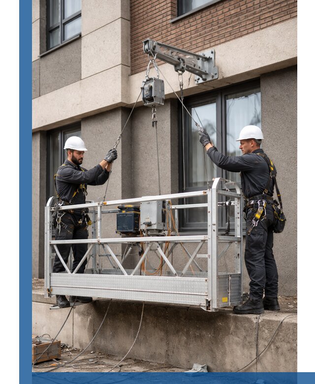 Монтаж и подъем фасадной люльки в Ишиме с гарантией безопасности