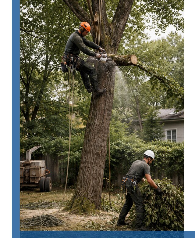 Кронирование деревьев в Ишиме, безопасная высотная обрезка