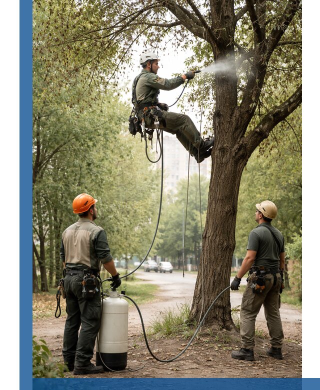 Обработка деревьев от вредителей в Ишиме профессиональная защита