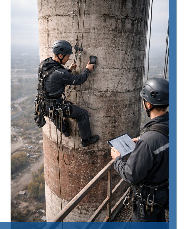 Обследование дымовой трубы в Ишиме от 8314 р. | ВЫСОТНИК-Шм