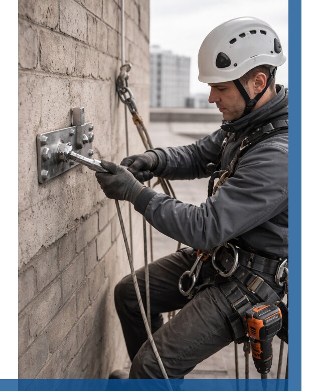 Установка анкерных точек в Ишиме от 3638 р. | ВЫСОТНИК-Шм