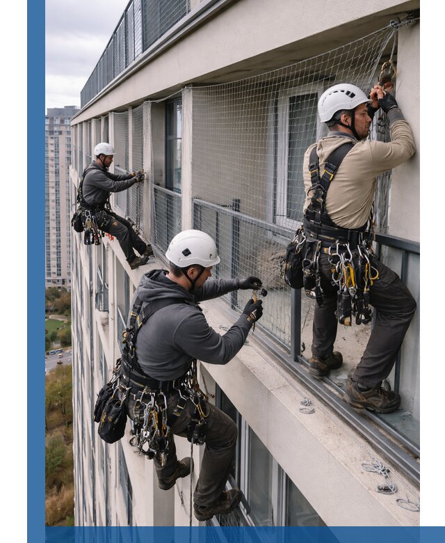 Профессиональный монтаж защитной сетки от птиц в Ишиме